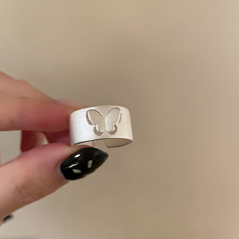 Women's Hollow Wave Geometric Open Trendy Design Rings