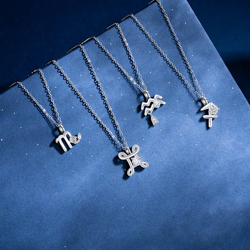 Twee Constellation Series Female Temperament Light Luxury Stainless Steel Necklaces