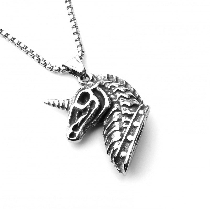 Men's Fashion Titanium Steel Double Snake Trendy Necklaces