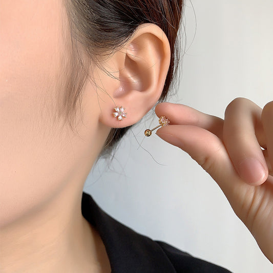 Sweet Peach Blossom Pink Zircon Mori Rings