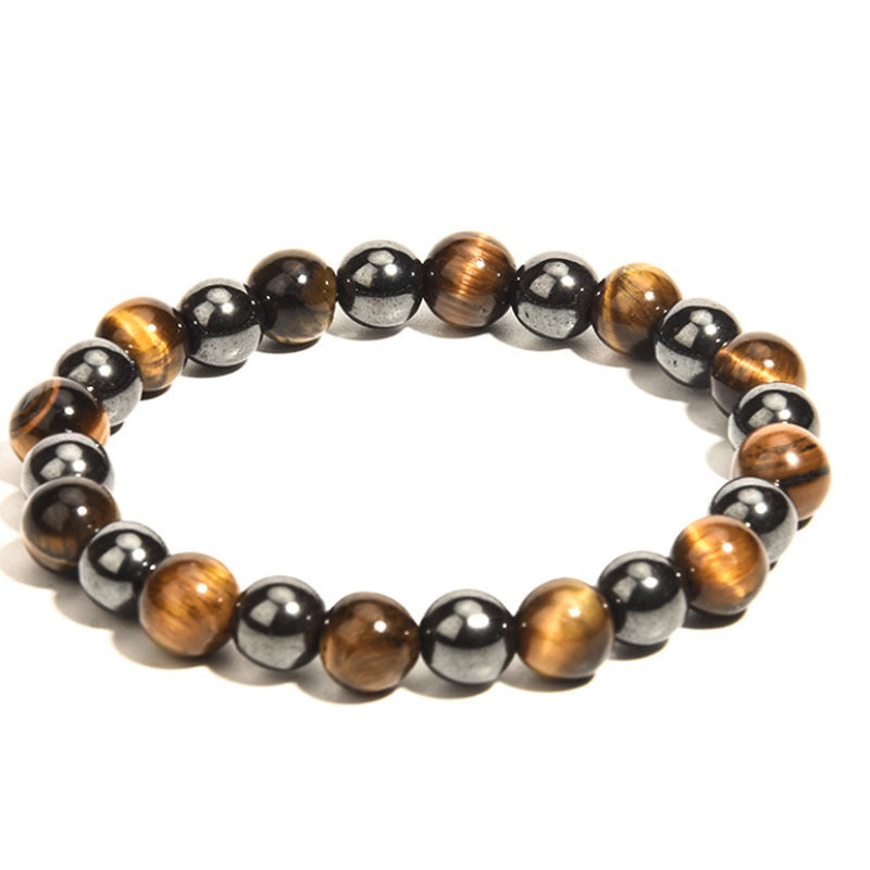 Men's Tigereye Haematite Imitation Obsidian Ornament Bracelets