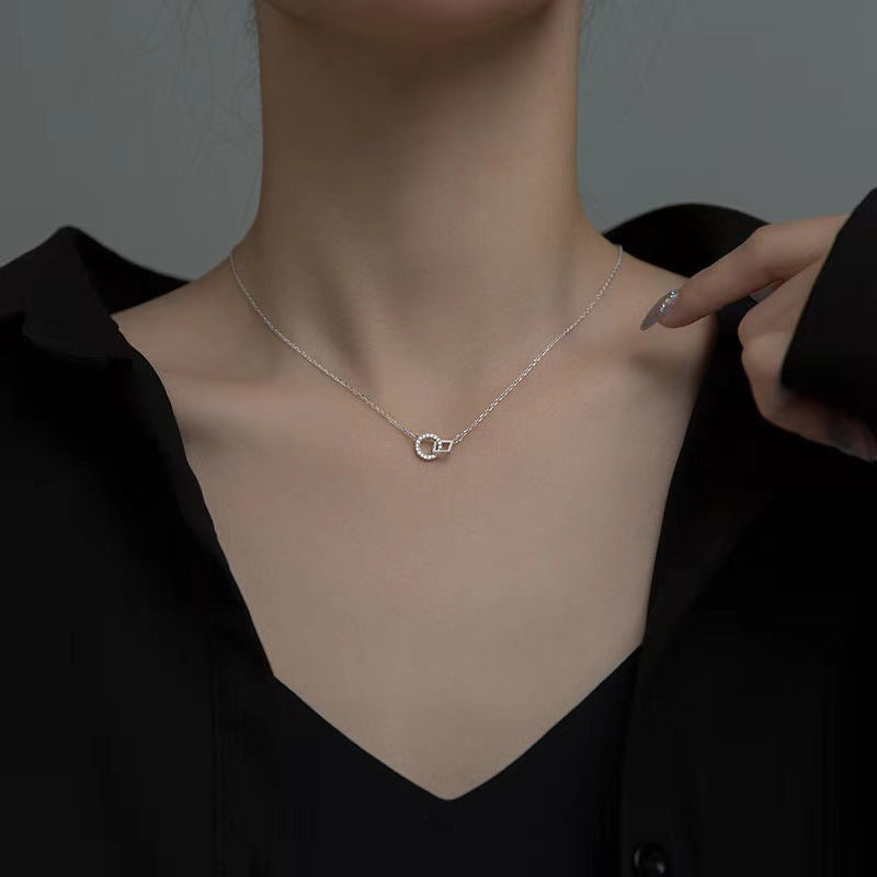 Women's Buckle Round Square Cold Style Light Luxury Geometric Necklaces