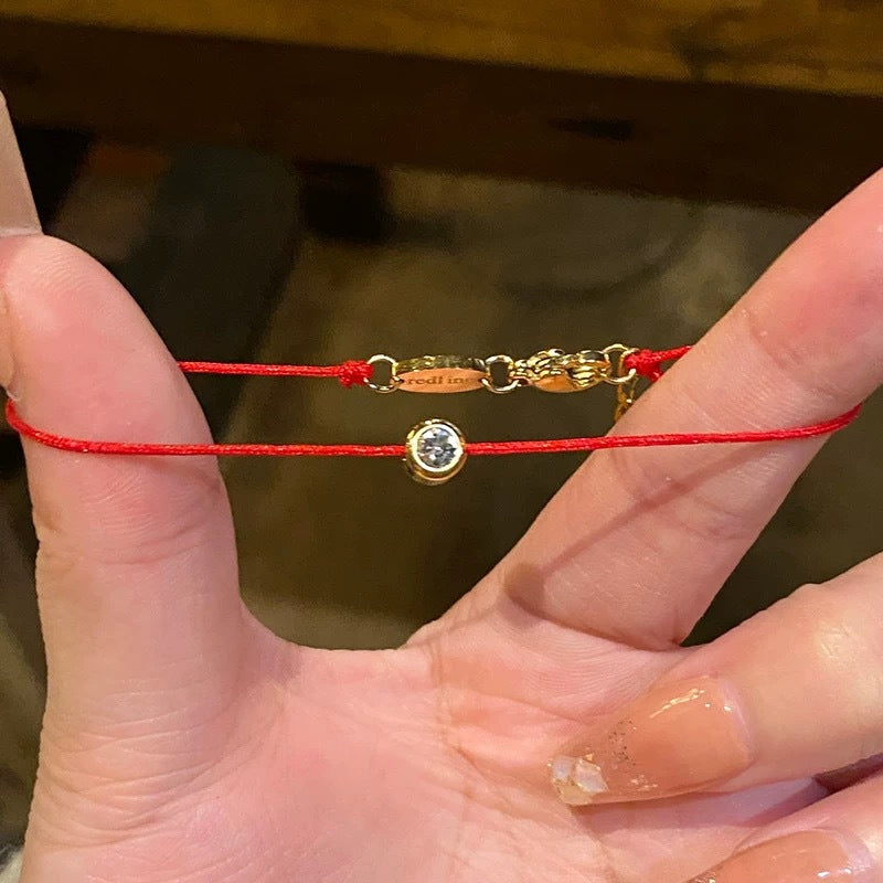 Little Red Rope Half Chain Single Bracelets