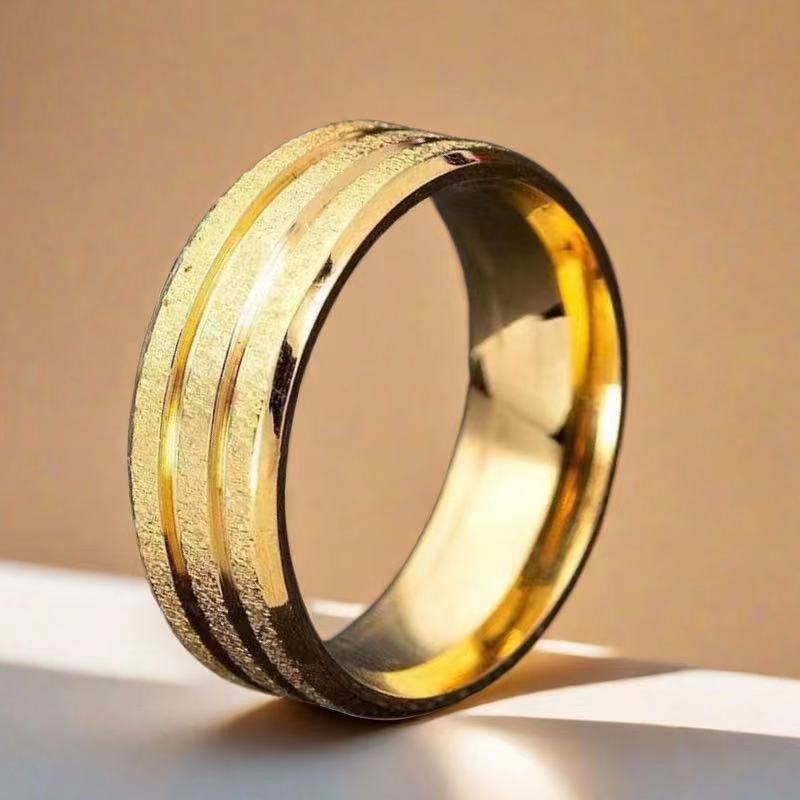 Love Frosted Style Unisex Fashion Stainless Rings