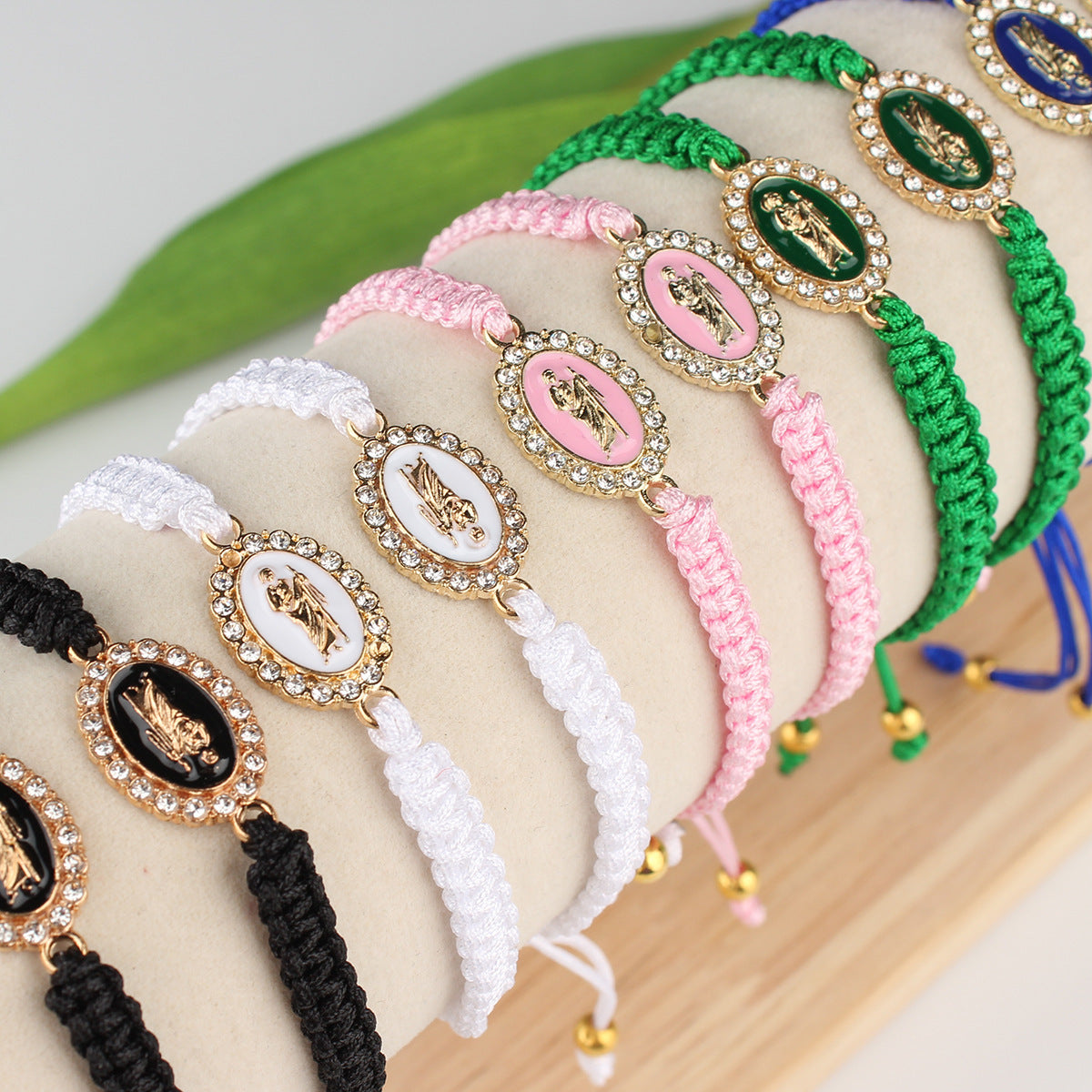 Personalized Virgin Mary Hand-woven Adjustable Card Bracelets