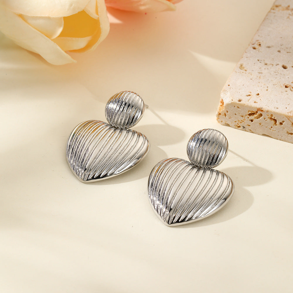 Women's Sier Simple Elegant Fashionable High-grade Niche Earrings