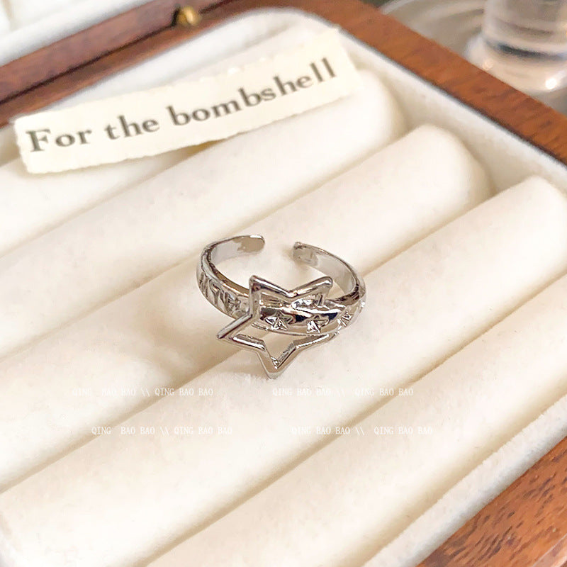 Niche Design Female Temperament Wild Personality Rings