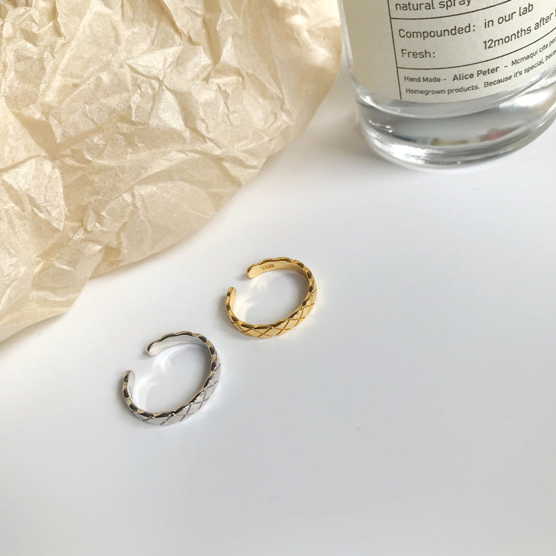 Kae Korean Style Sterling Sier Fashion Trend Diamond Fine Rings