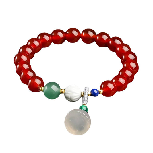 Crystal Agate Handmade Beads Lotus Seedpod Bracelets