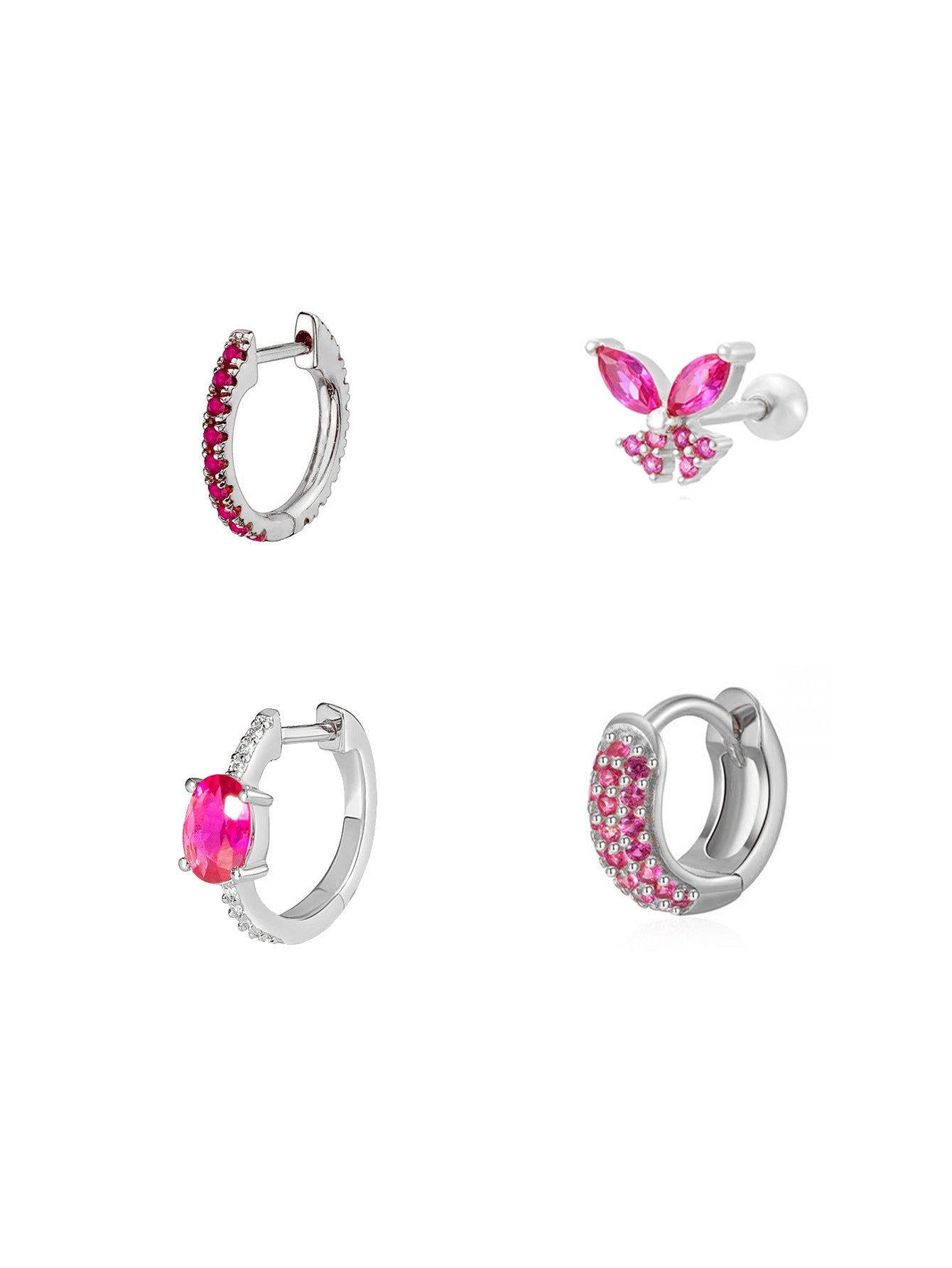 Women's Gold Diamond Butterfly Fashion Style Earrings