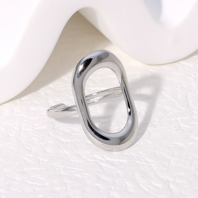 Women's Geometry Rectangle Index Finger Style Simple Rings