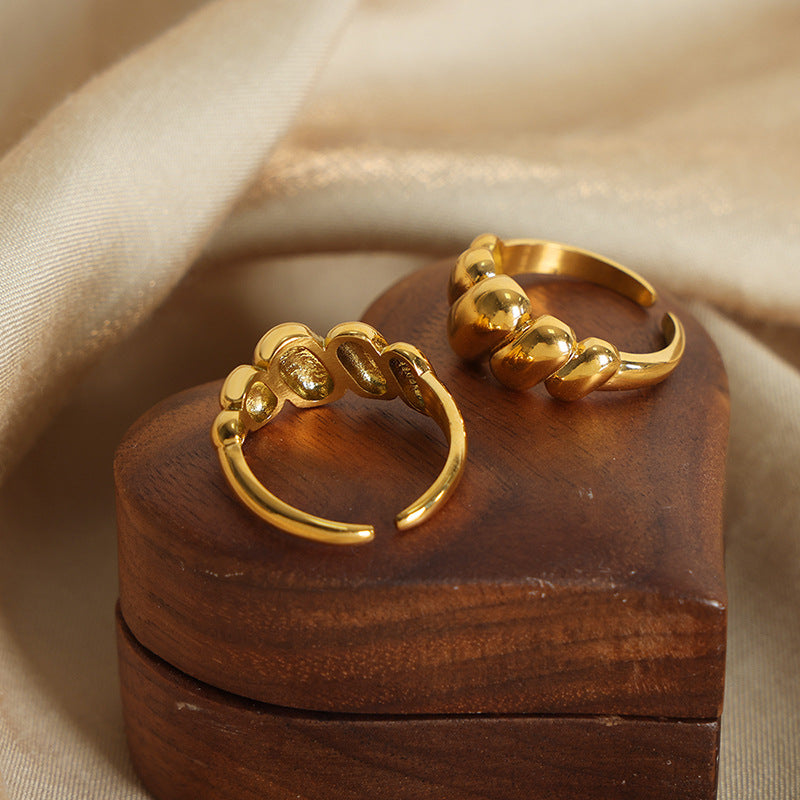 Simple Niche Casual Style Personality Ornament Geometric Rings