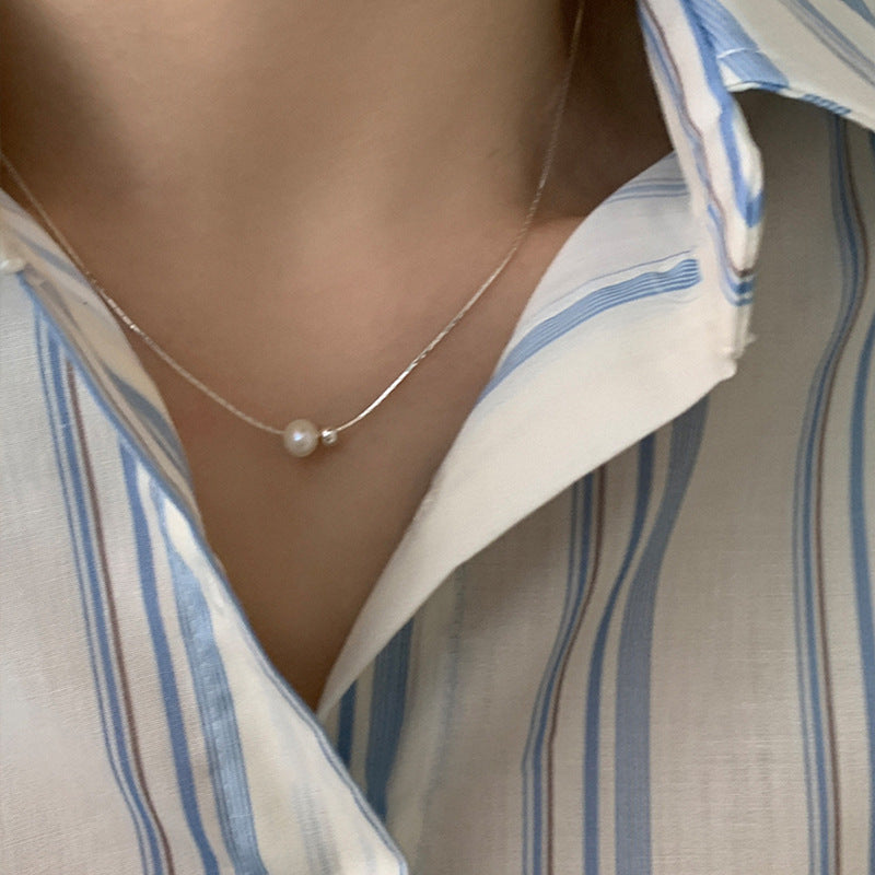 Women's Minimalist Pearl Design High-grade Clavicle Chain Necklaces