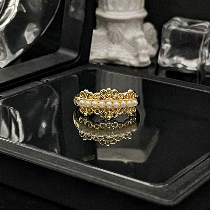 Court Style Lace Elegant Open Female Rings