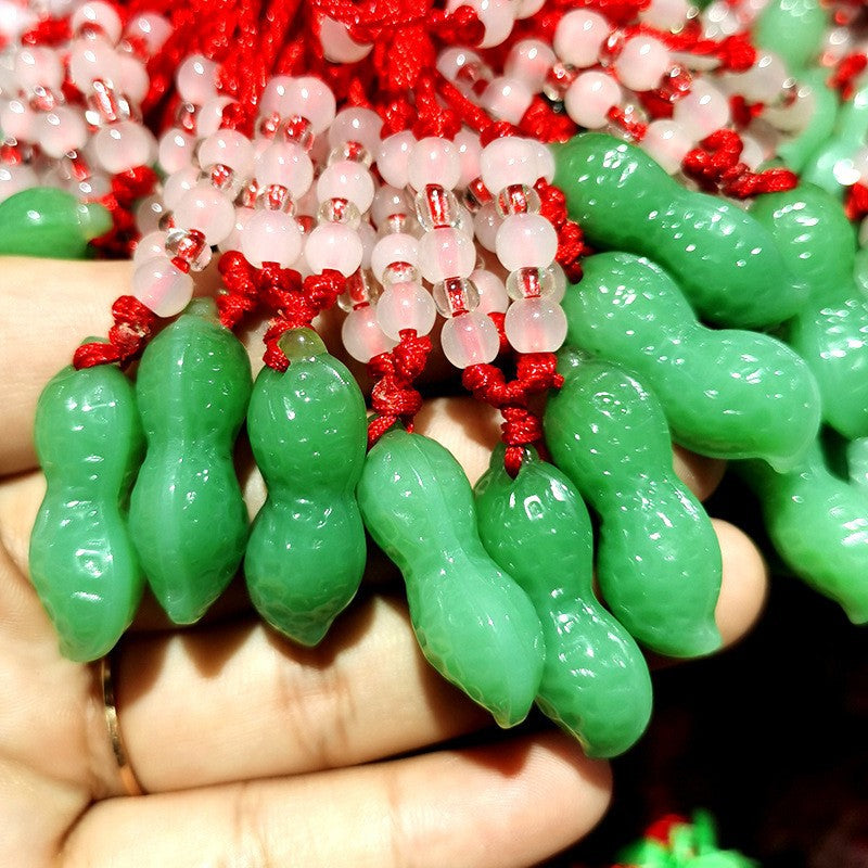 Glass Peace Buckle Red Rope Drainage Buddha Stall Pendants