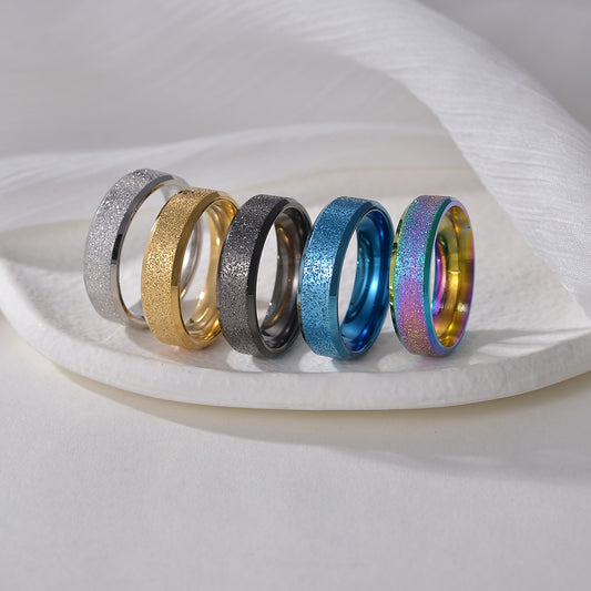 Ornament Sand Surface Vacuum Plating Simple Rings