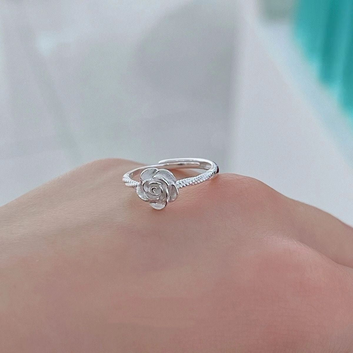 Luxury High-grade Golden Rose Female Flowers Rings