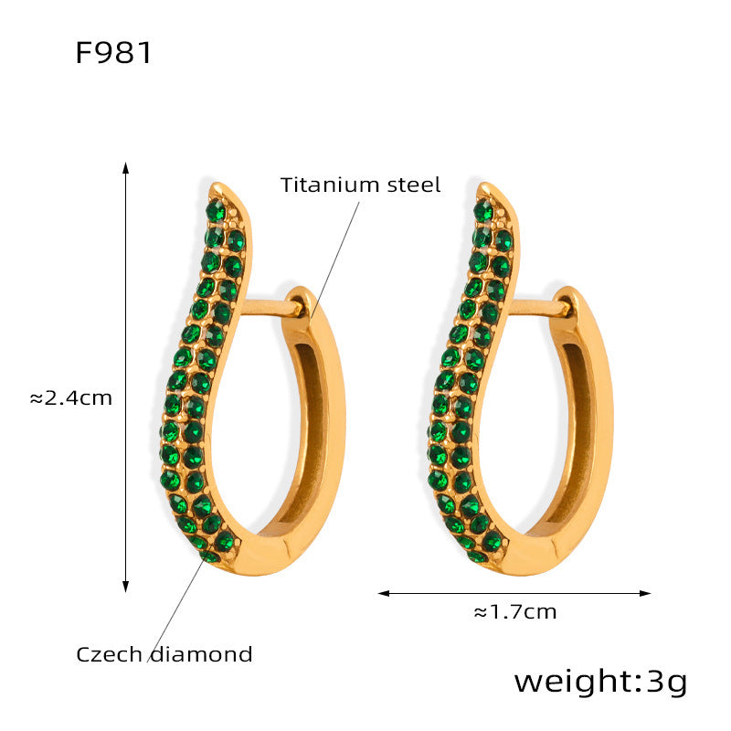 Luxury Twist Vintage Gold U-shaped Fashion Earrings