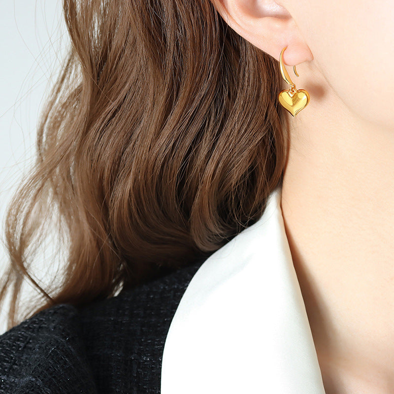 French Style Retro Fashion Elegance Peach Earrings