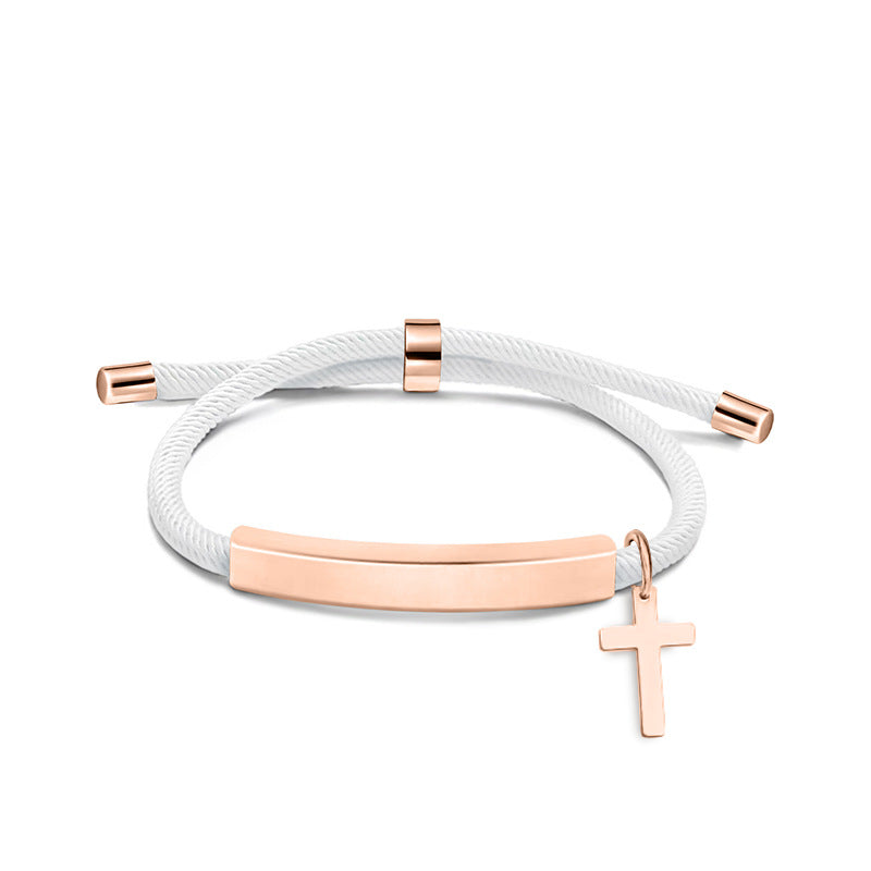 Chain Blank Material Cross Accessories Lettering Bracelets