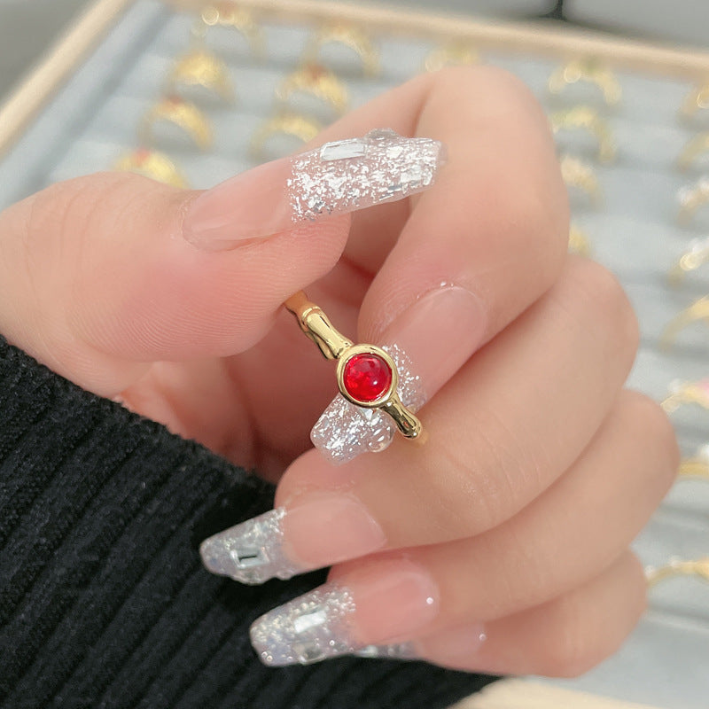 Flower Fashion Personalized Opening Adjustable Index Finger Rings