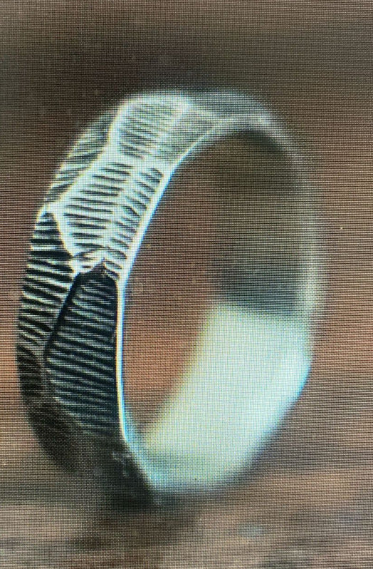 Titanium Steel Viking Vertical Texture Unisex Rings