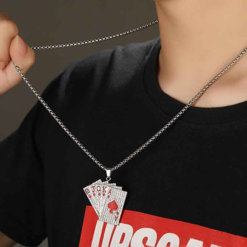 Men's Retro Diamond Flush Sweater Chain Fashion Personality Couple Necklaces
