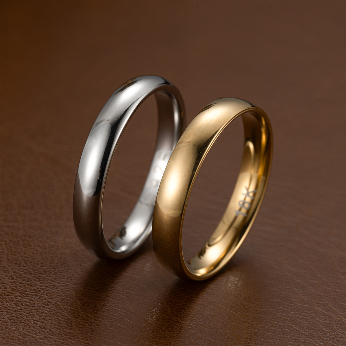 Fashion Inner Outer Ball Lettering Quantity Rings