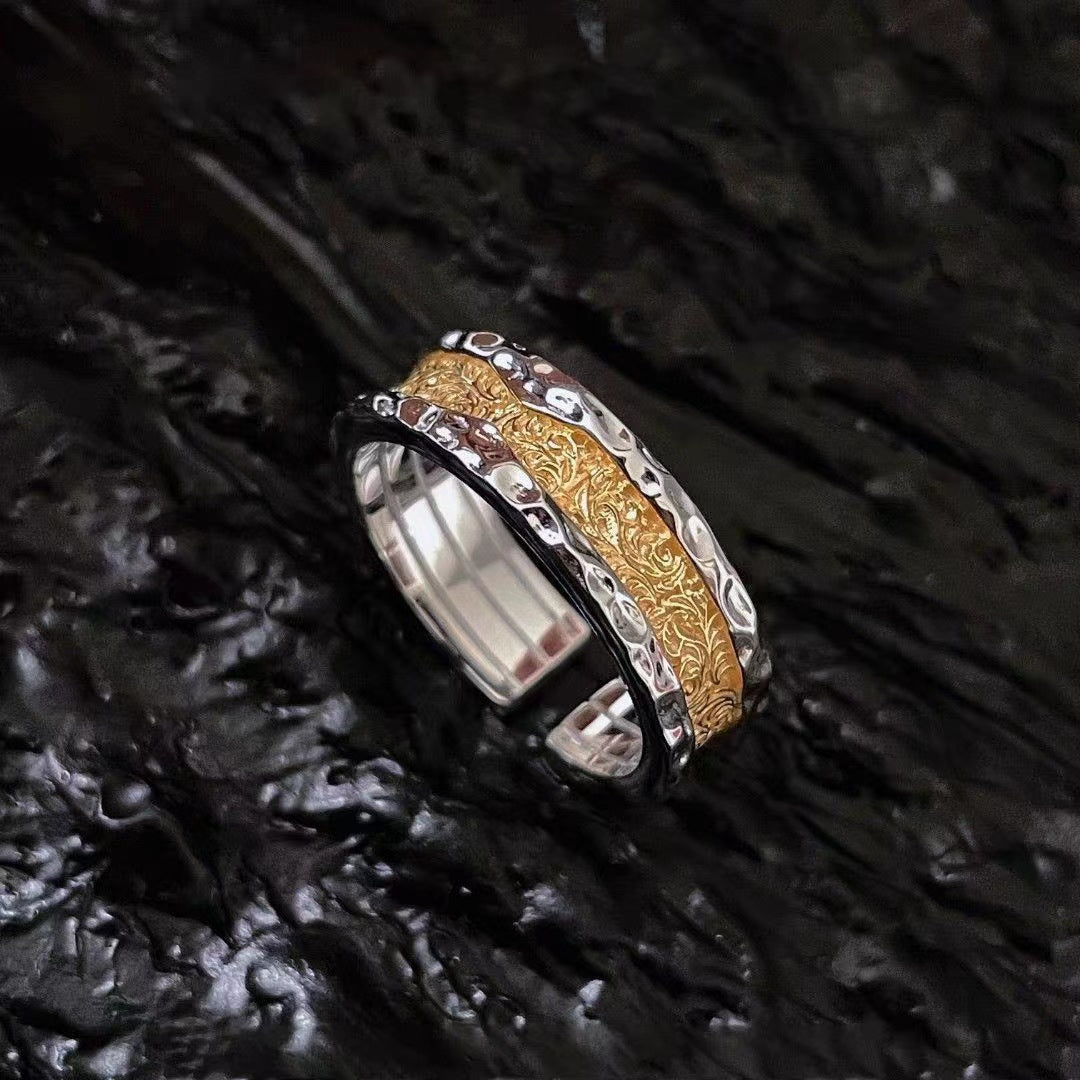 Pattern Niche Design Fashion Simple Light Rings