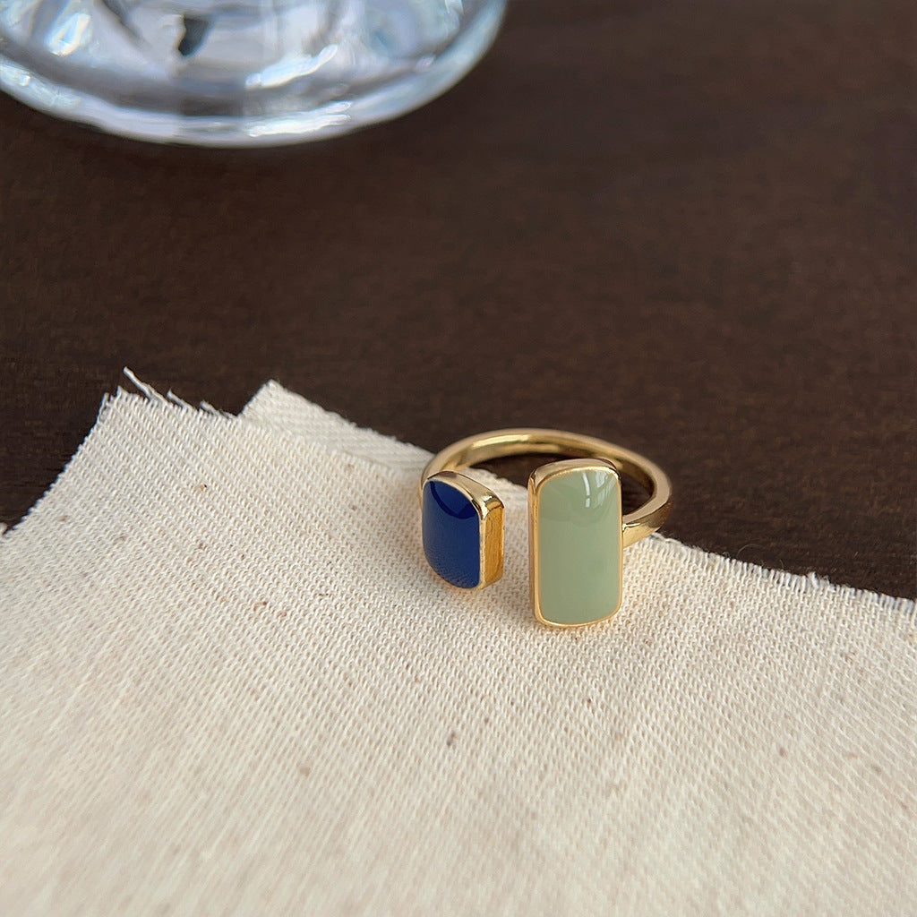 Oil Dripping Female Personality Design Tide Affordable Luxury Fashion Rings