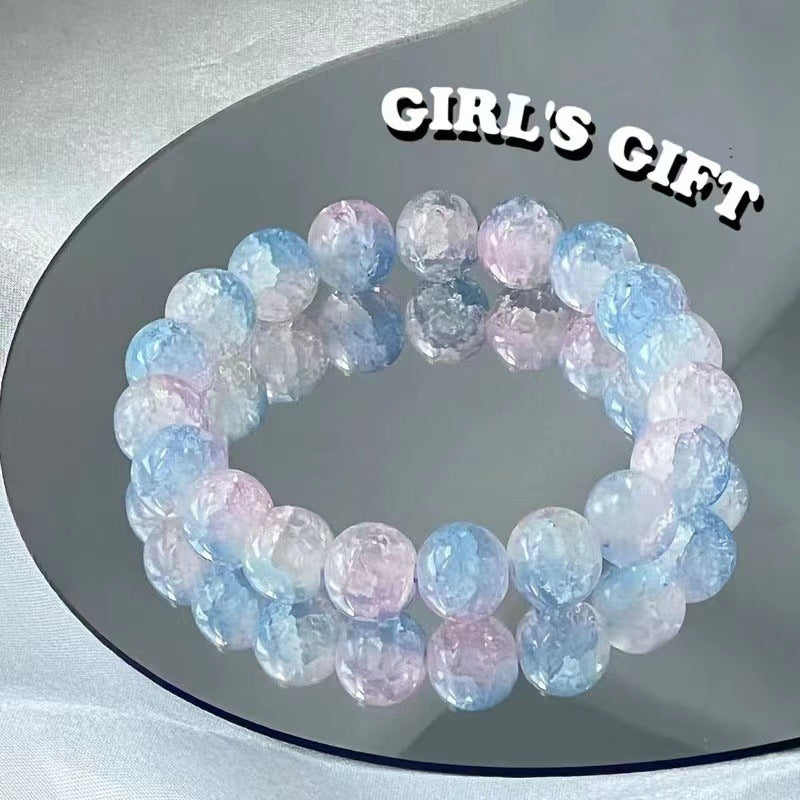 Spring Limited Colored Glazing Bead Girly Sweet Bracelets