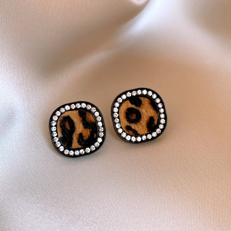 Sier Geometric Niche Design Elegant High-grade Earrings
