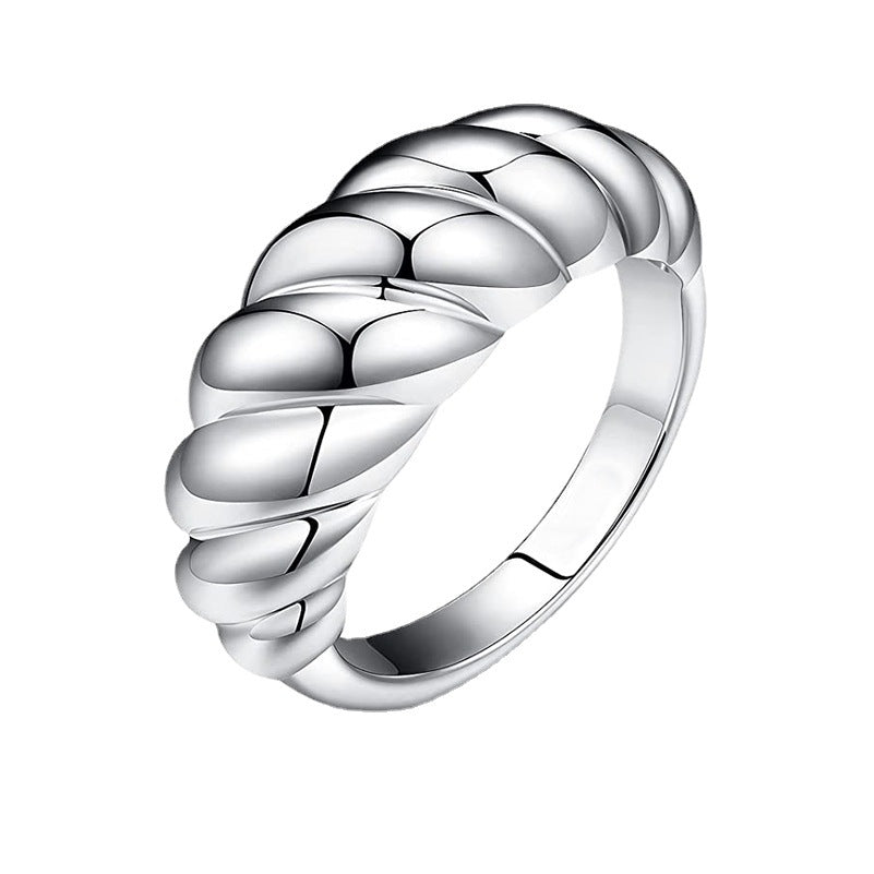 Star Twist Thread Horn Bread Creative Rings