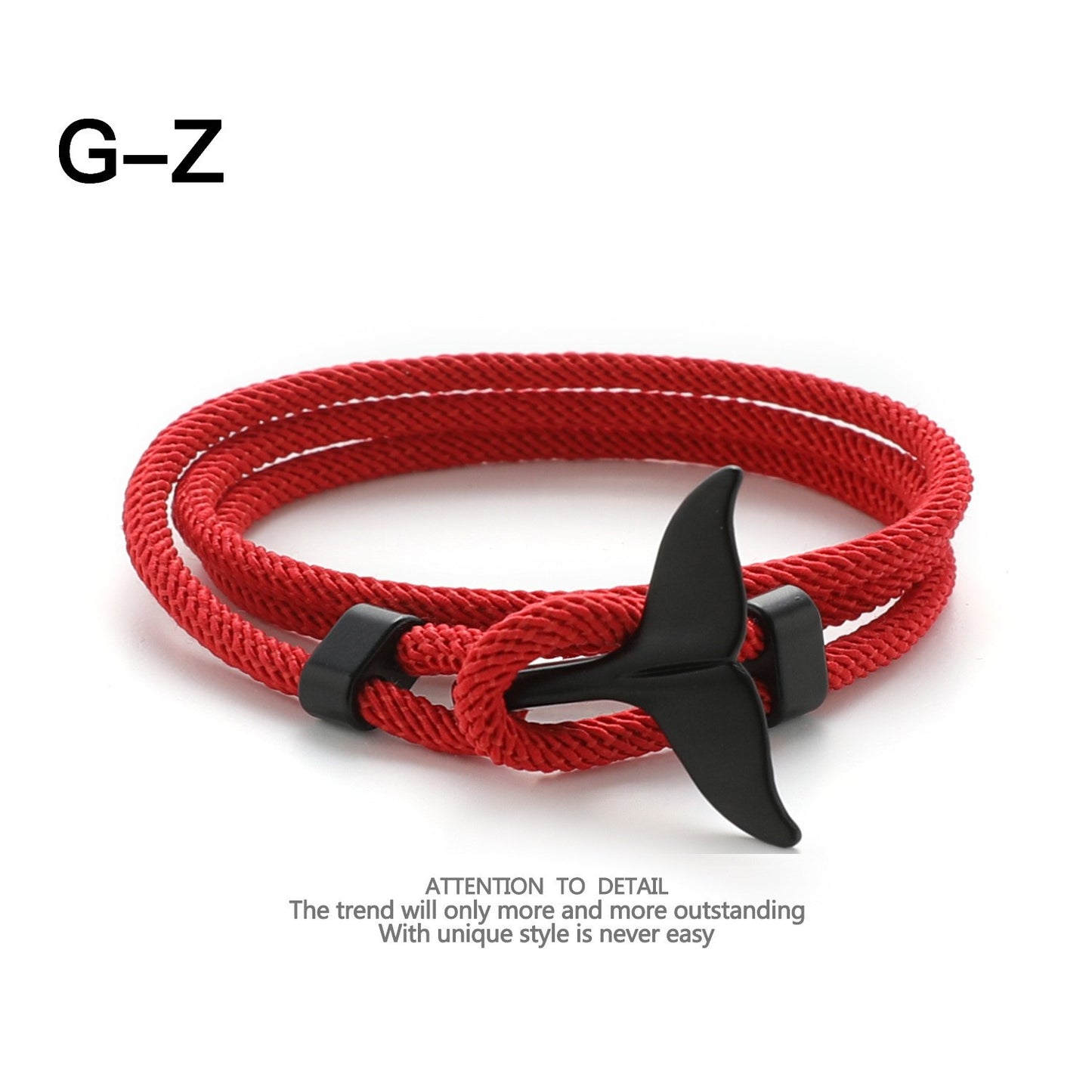 Whale Tail Woven Hand Strap Double Separable Mold Bracelets
