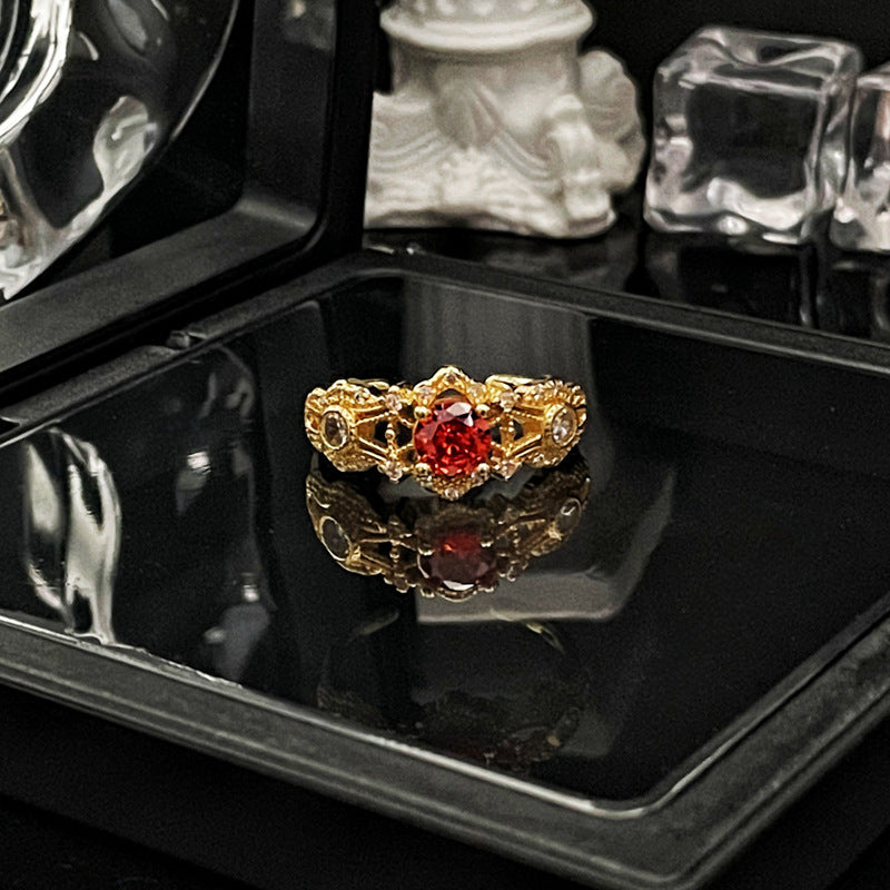 Court Style Lace Elegant Open Female Rings