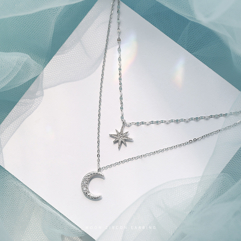 Asterism Moon Female Niche Clavicle Chain Design Sense Light Necklaces