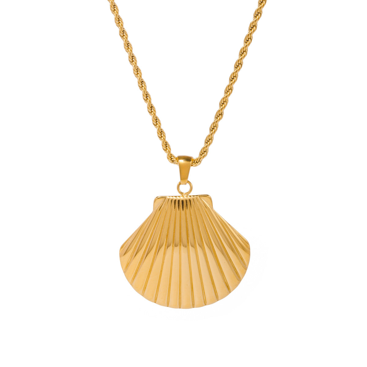 Women's Style Simple Gold-plated Stainless Steel Shell Necklaces