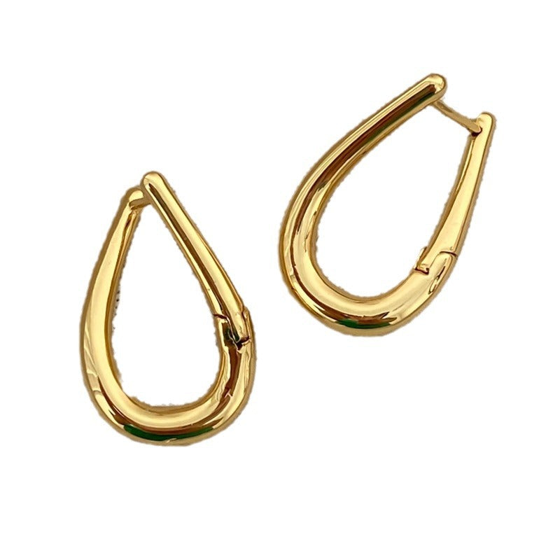 Niche Design Sier Lines Ear Clips Earrings