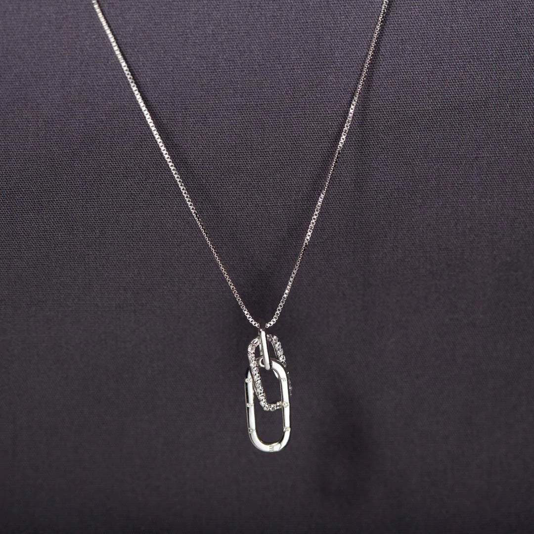 Sterling Sier Letter Chain Niche Design Female Rings