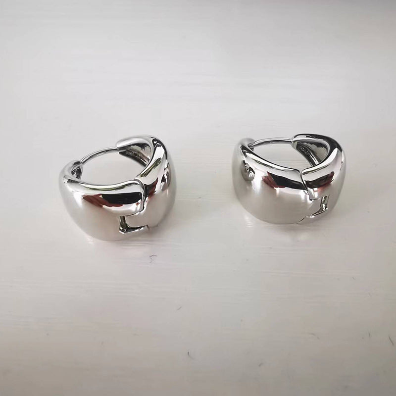 Oval Female Fashion Copper Plating Ear Rings