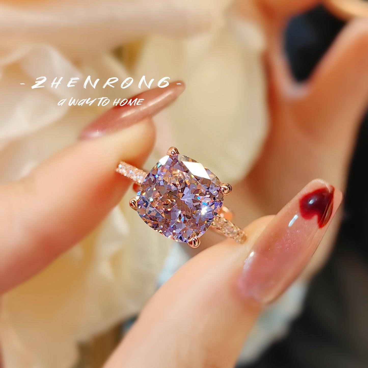 Women's Ice Flower Cut Virtue Pull Small Sugar Rings