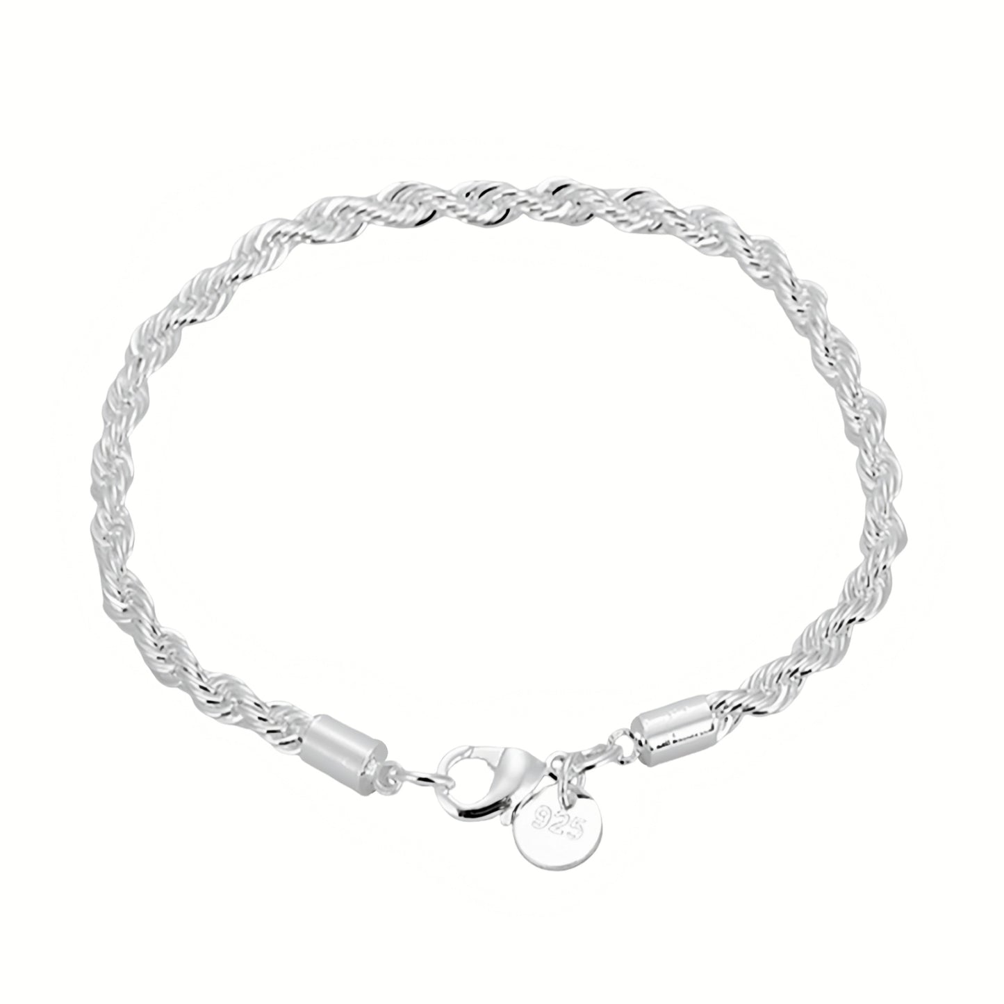 Women's & Men's Elegant Sier Hemp Rope Ornament Flash Bracelets