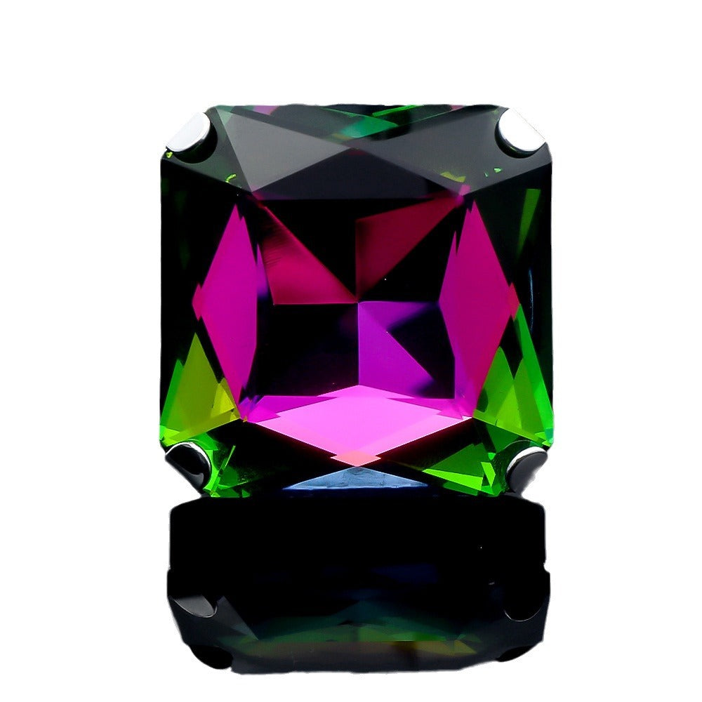 Women's Luxury Square Niche Advanced Exaggerated Opening Rings