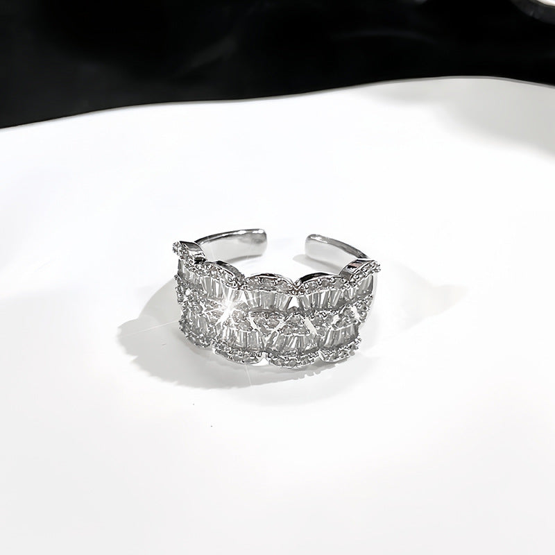 Shiny Refined Zircon Style Light Luxury Rings