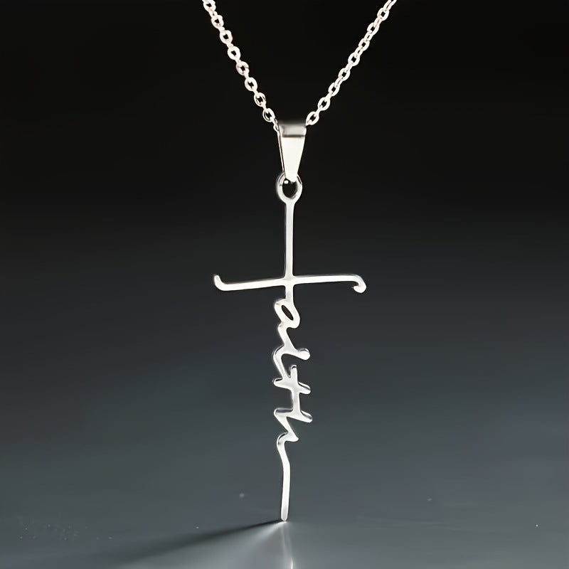 Men's Simple Personality Cross Ornament Golden For Necklaces