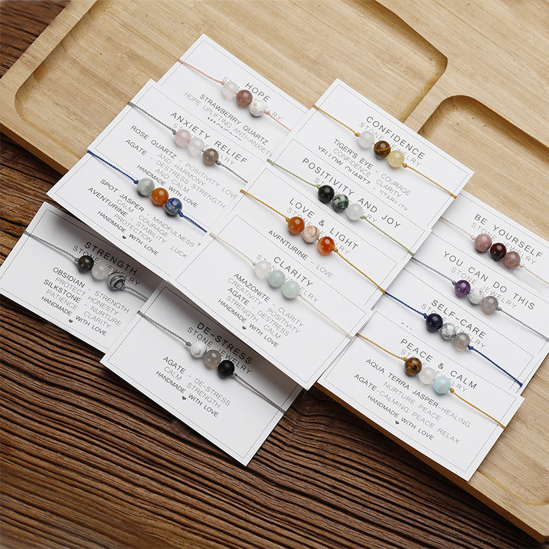 Women's Stone Imitated Beaded Fashion Handmade Weave Imitation Bracelets