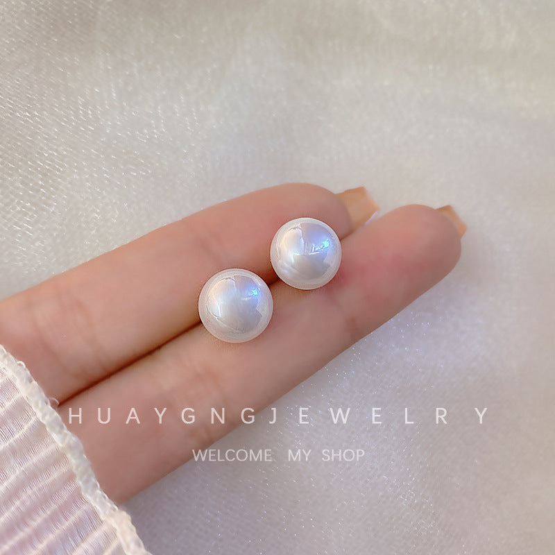 Women's Sier Needle Korean Style French Petite Retro Graceful Imitation Earrings
