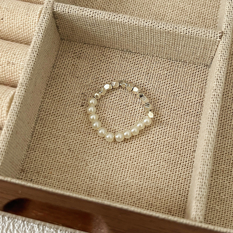 Beads Niche Design Advanced Finger Light Luxury Rings