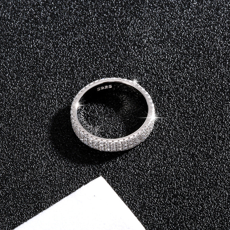 Rows Fashion Ornament Wedding Valentine's Day Rings