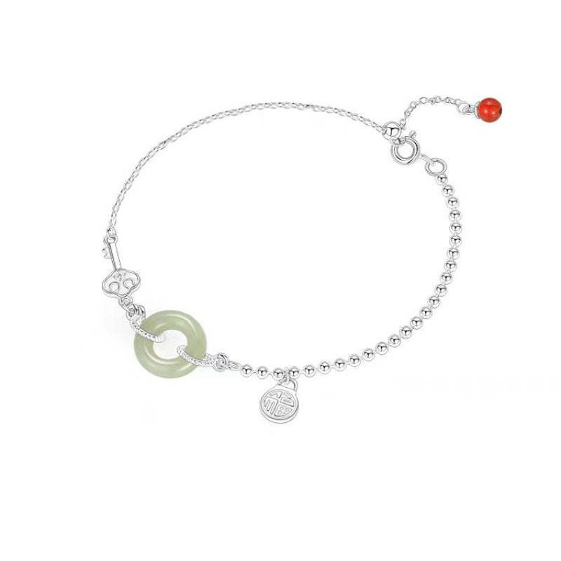 Peace Buckle Jade Chinese Style Light Luxury Bracelets